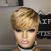 Gold Short Wig 4Inch Bob Straight Hair