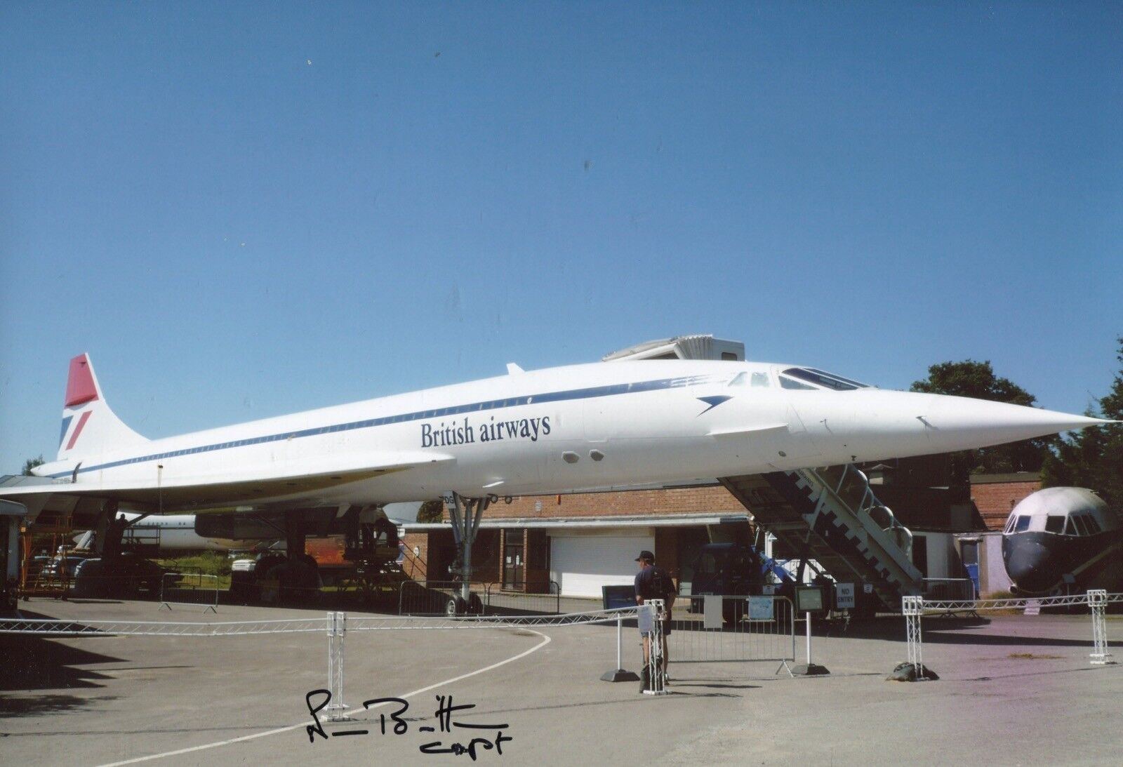 BA Concorde world record pilot Neil Britton signed Photo Poster painting IMAGE No3