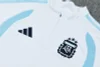Argentina 26-27 1/4 Zip Tracksuit  White Chandal