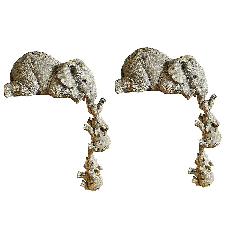 Home Decor Resin Ornaments-2Pcs Elephant gbfke