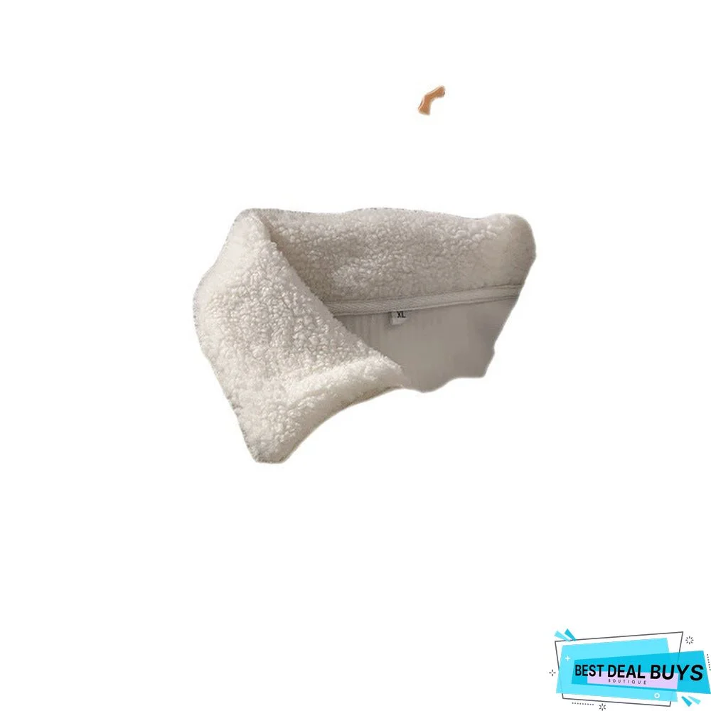 Fleece-Lined Thickened Lamb Wool Coat For Men