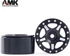 AMK Brass 1.0 Beadlock Wheel- Negative Offset Wheels for 1/18 TRX4M SCX24 Gladiator Bronco C10 JLU Deadbolt SCX24 1/24 Crawler,W1005(4pcs,Grew)