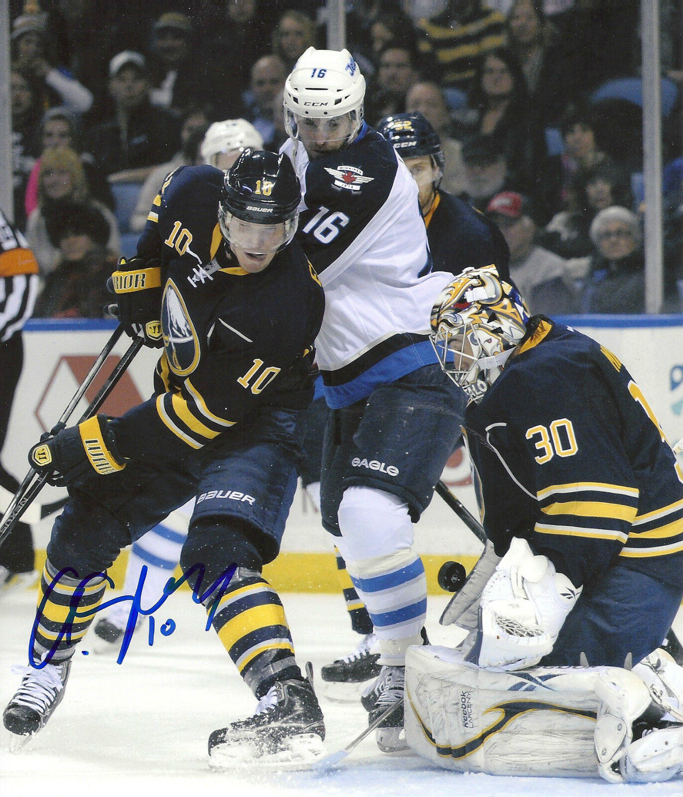 CHRISTIAN EHRHOFF 'BUFFALO SABRES' SIGNED 8X10 PICTURE *COA