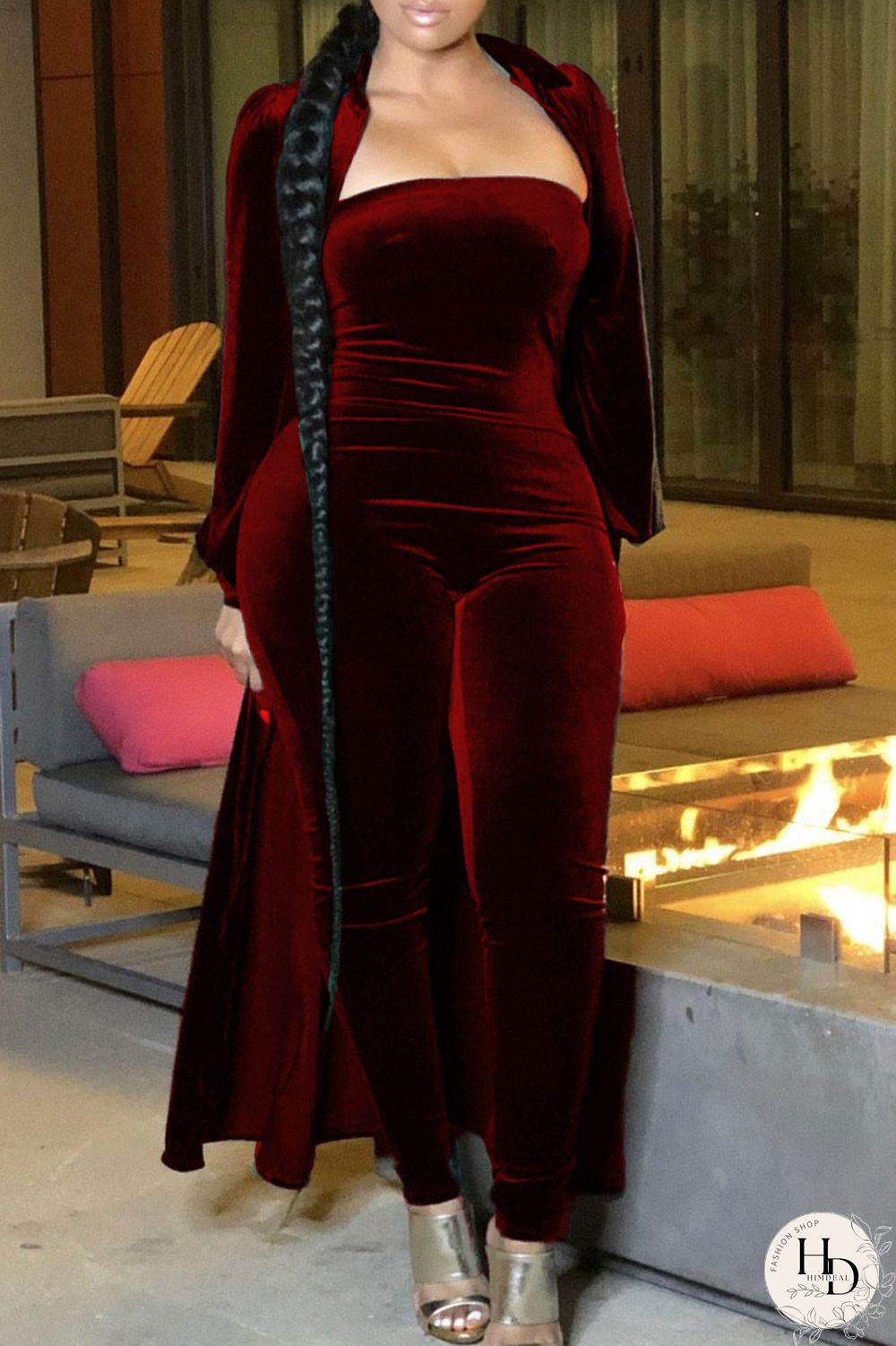 Black Green Casual Solid Peter Pan Collar Long Sleeve Two Pieces