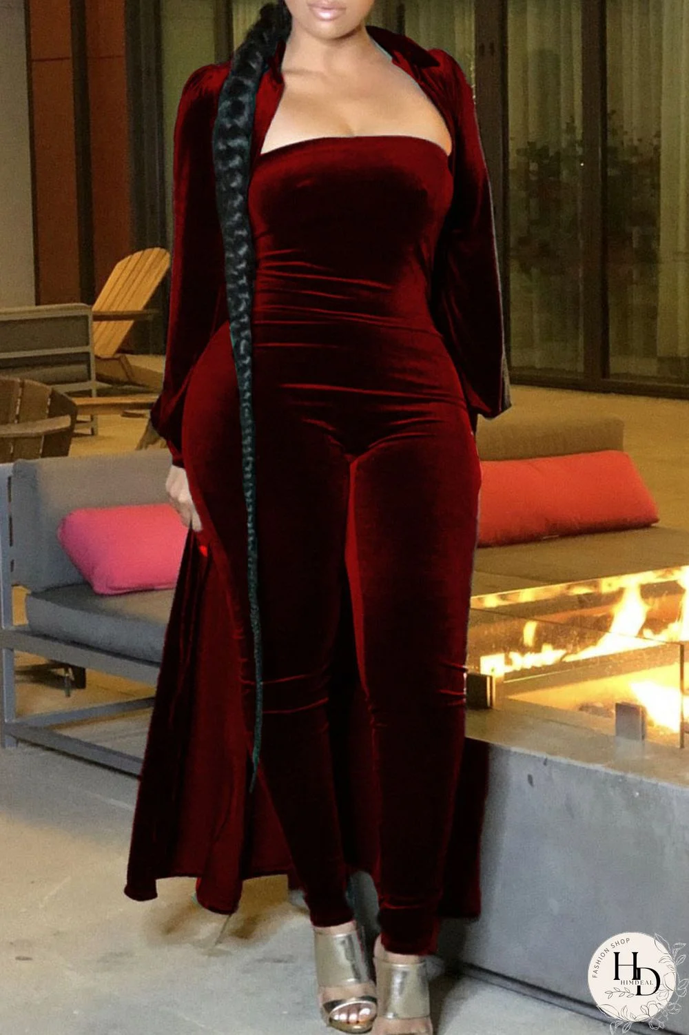 Black Green Casual Solid Peter Pan Collar Long Sleeve Two Pieces