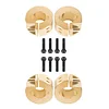 AMK 4Pcs TRX4M Brass Weight Heavy Duty Rear Axle Counterweight for 1/18 RC Crawler LCG Upgrades (4Pcs)