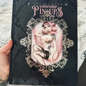 Pornhint NEW! Carlations Watercolor Pinup Art Book Burlesque Boudoir NSFW Nude sketch paintings by Carla Wyzgala NSFW