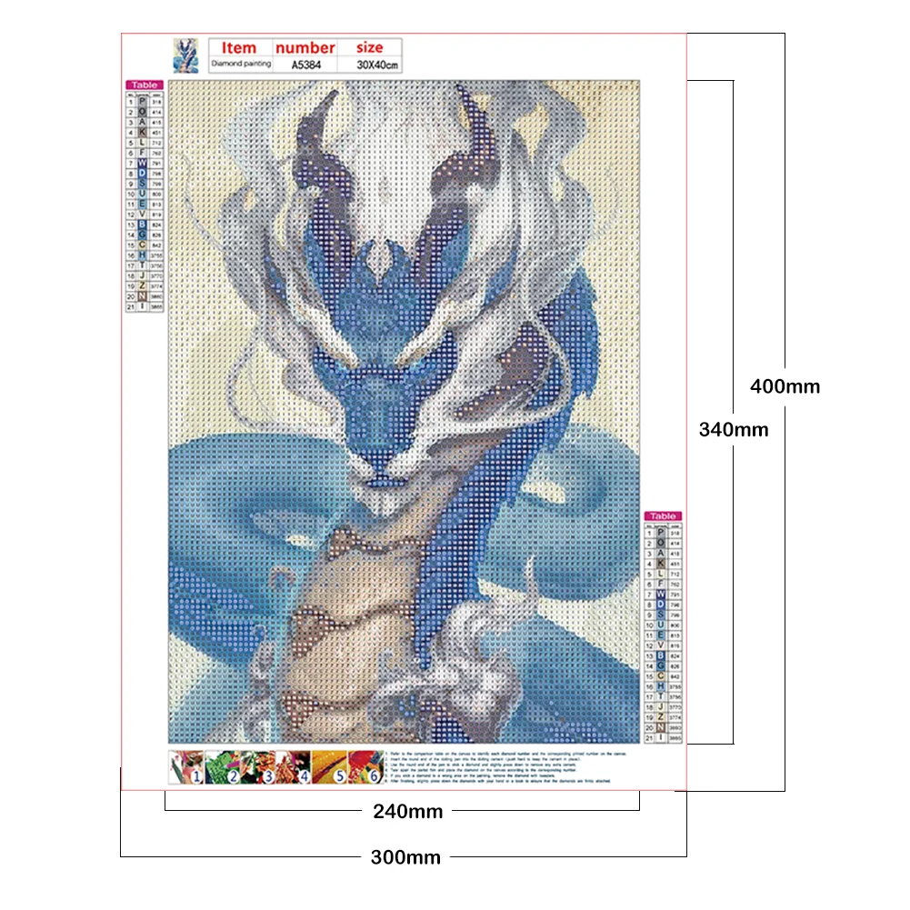 Full Round Diamond Painting 30*40cm - Dragon