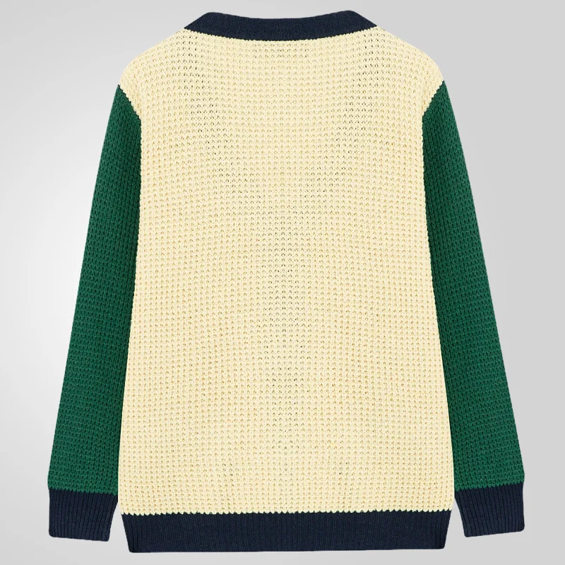 Uveng Uveng And Winter Young Men's Knitted Shirt Hot Hit-Colored Cardigan Sweater Coarse Knit Coat SY0193