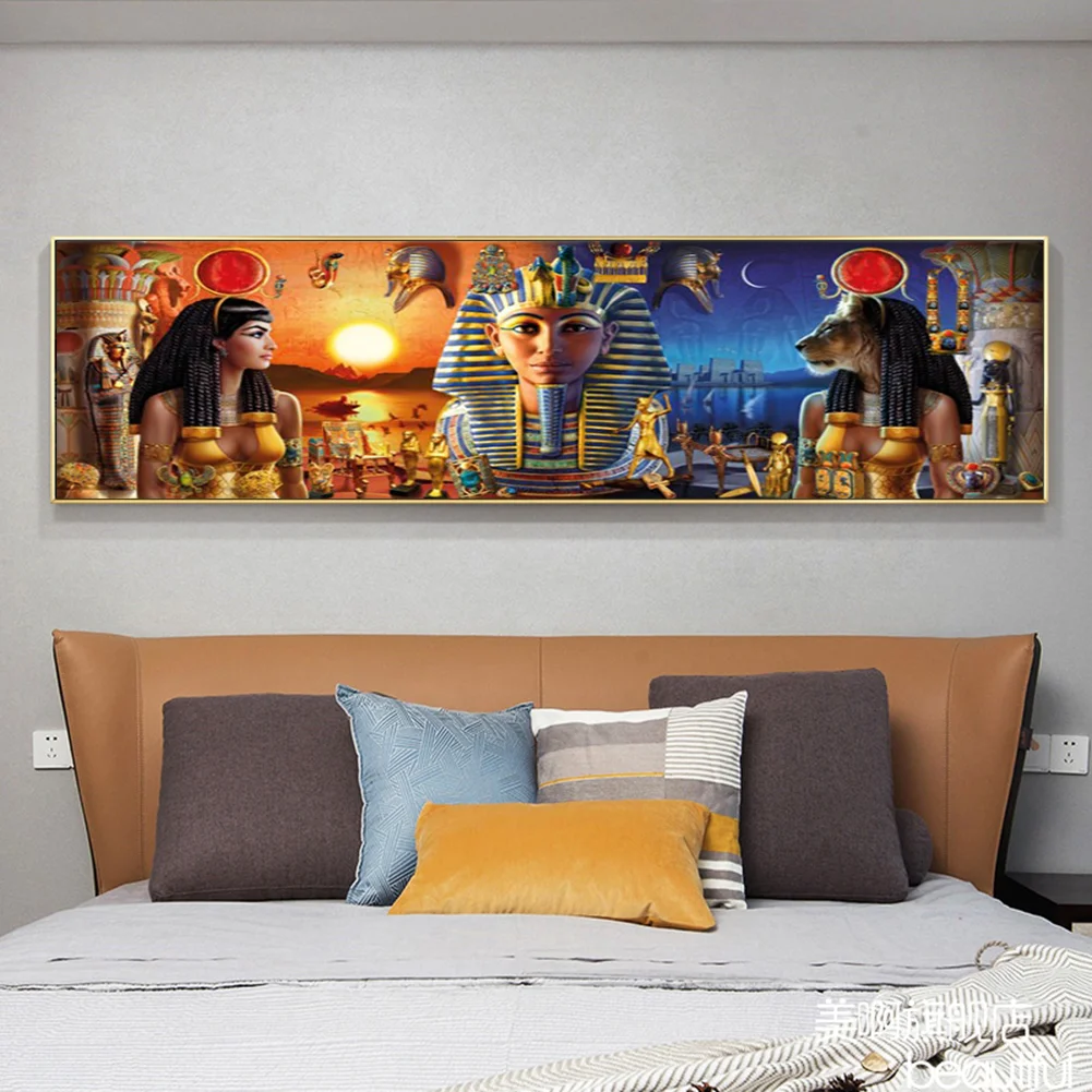 Diamond Painting - Full Round Drill - Egyptian Pharaoh Empres(90*30cm)