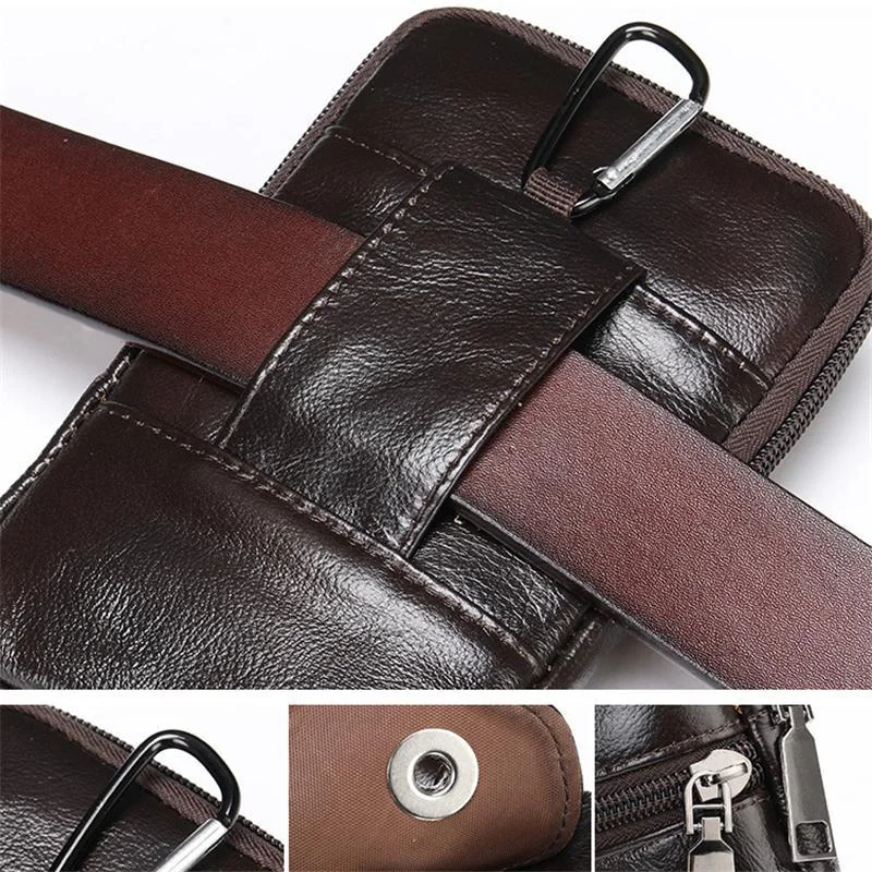 Mens Outdoor Casual Vintage Durable Casual Belt Bags