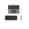 2-em-1 dobr&aacute;vel teclado bluetooth tablet laptop teclado de toque externo capa de couro suporte port&aacute;til