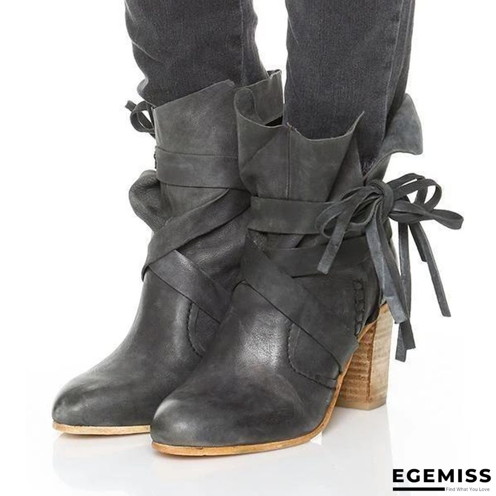 Chunky Heel Martin Boots Outdoor Ankle Boots | EGEMISS