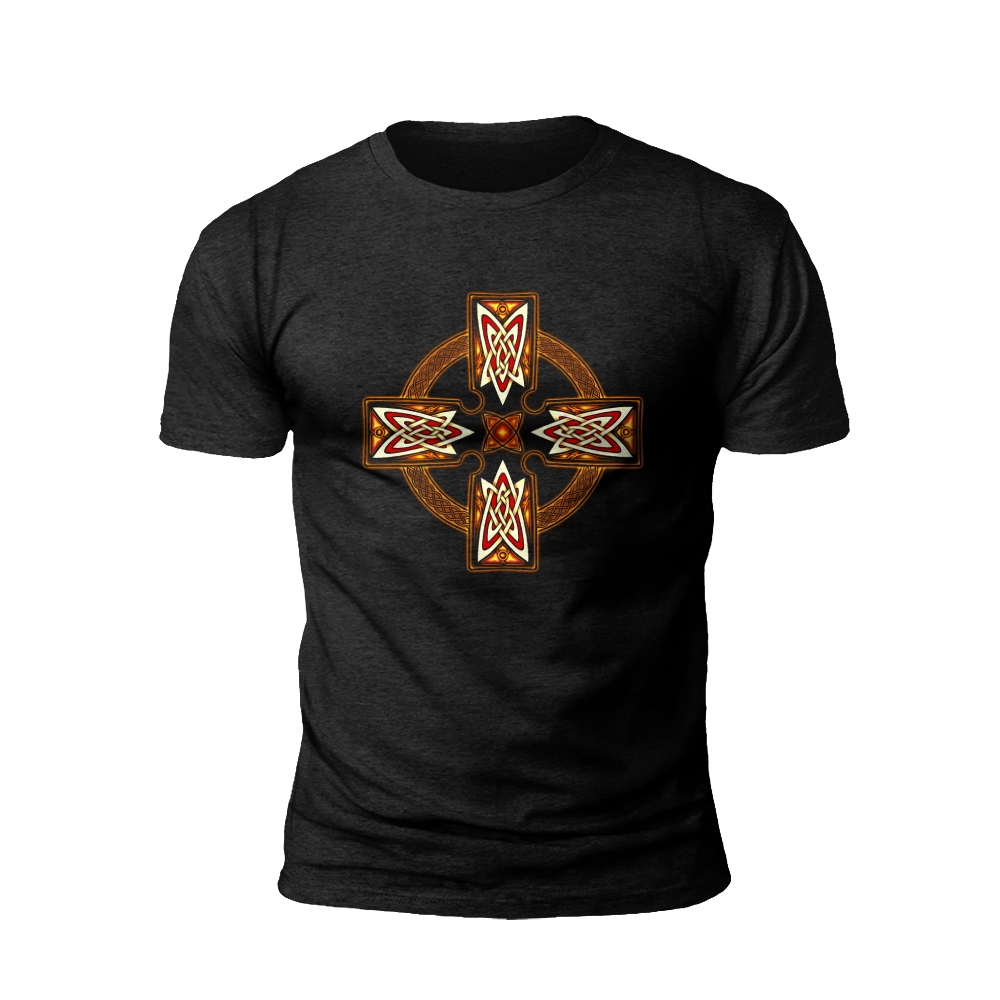 Celtic Cross with Runic Knots T-Shirt