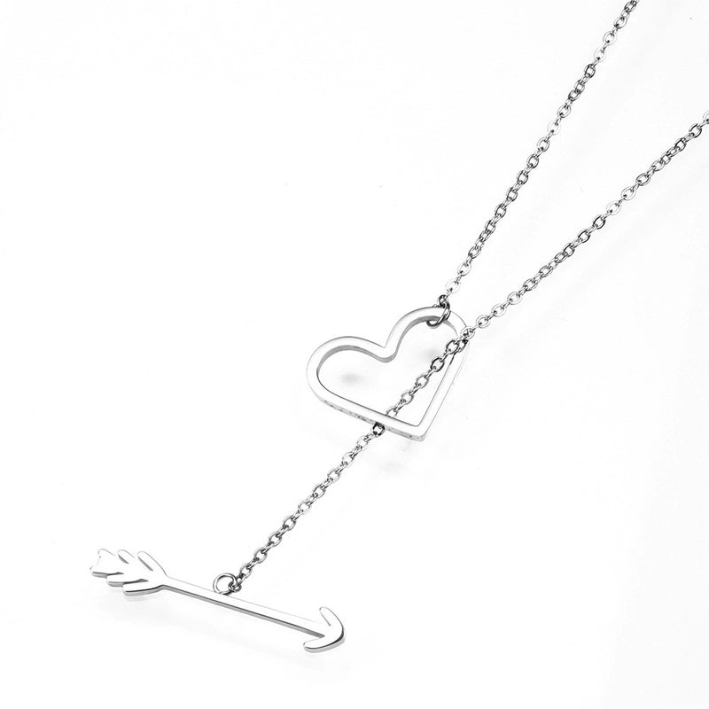 304 Stainless Steel 18K Gold Plated IG Style Classic Style Commute Plating Animal Heart Shape Feather Pendant Necklace