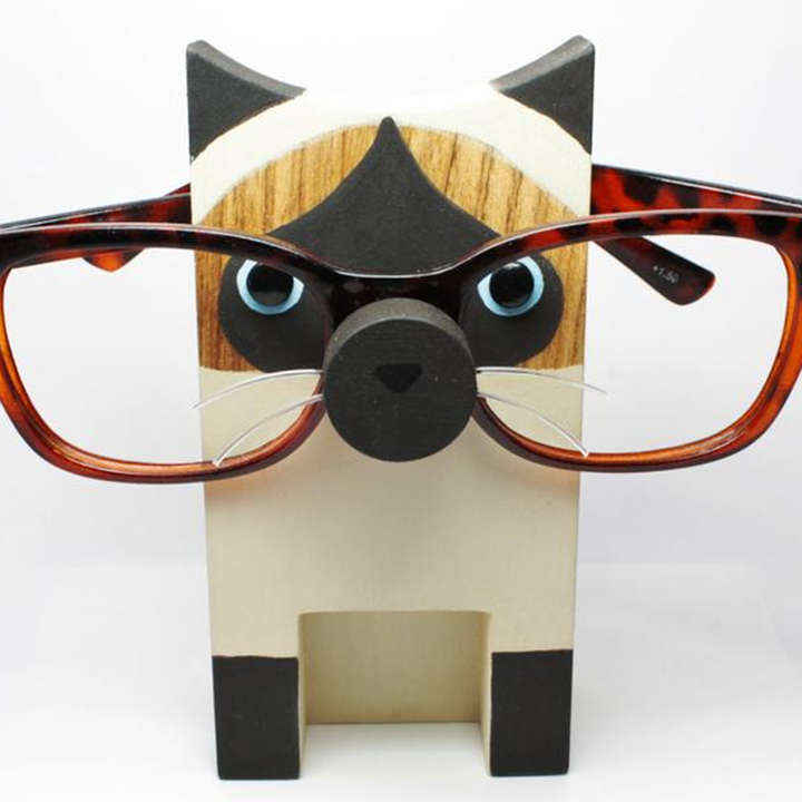 Justin-Handmade Siamese Cat Eyeglass Stand