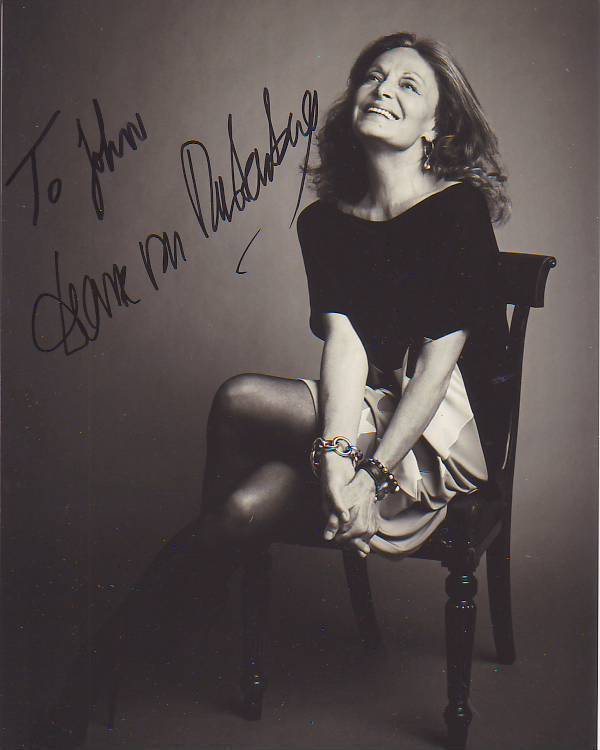 DIANE VON FURSTENBERG Autographed Signed Photo Poster paintinggraph - To John