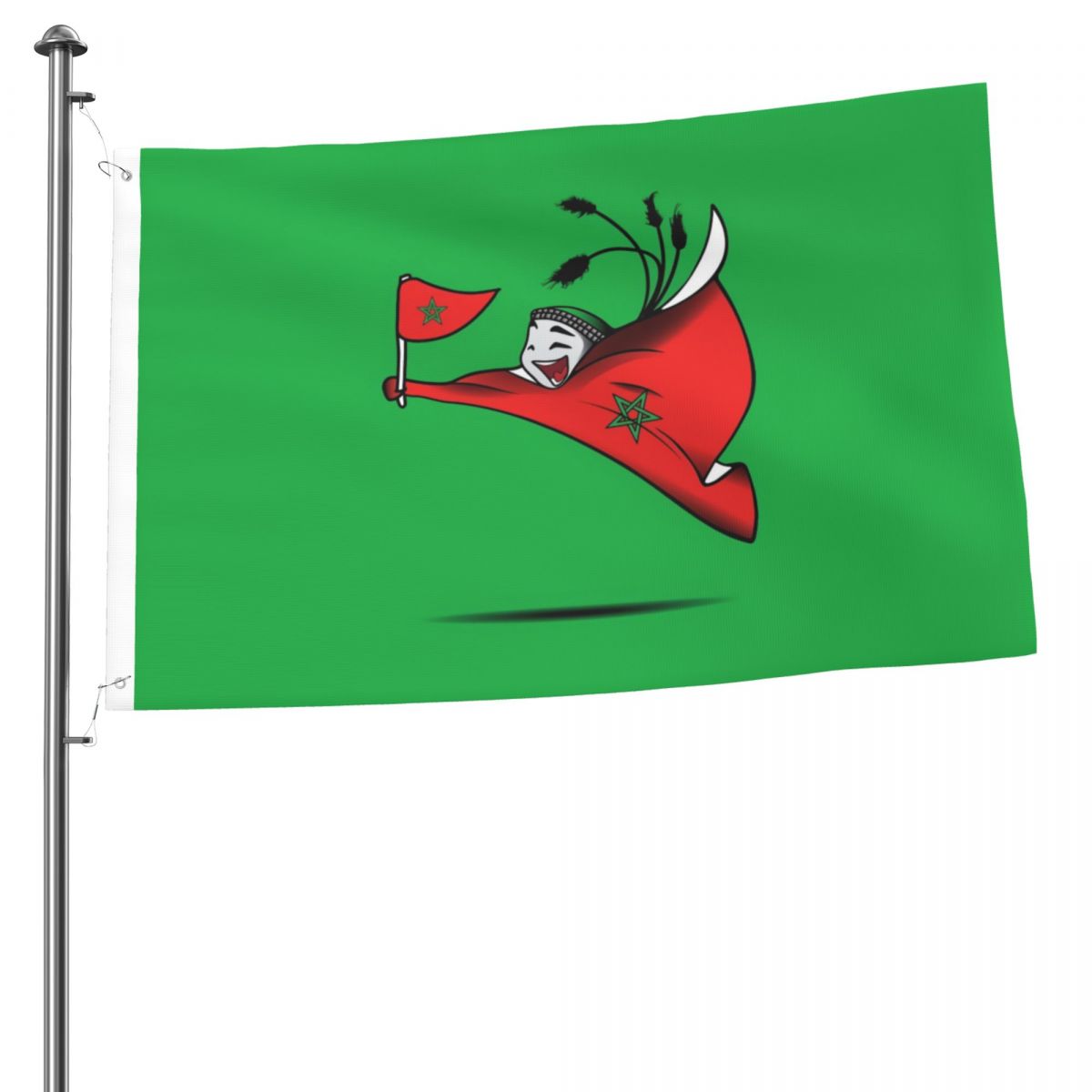 Morocco World Cup 2022 Mascot 2x3FT Flag