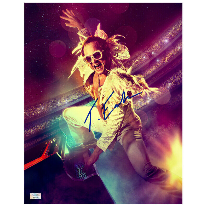 Taron Egerton Autographed Rocketman Elton John 11x14 Photo Poster painting