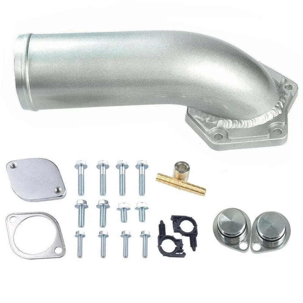Garlaven for 6.4L Powerstroke EGR Valve Cooler Delete Kit High Flow Intake Elbow Fit