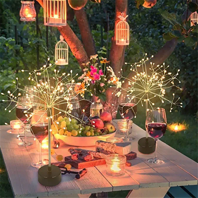120 LED Copper Wire Firework Table lamp