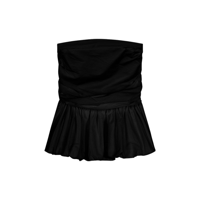 White Svel Tube Top Vest Women Summer Gentle Wind Slim Fit ort Sle oulder Bared Flower Bud Outerwear Top