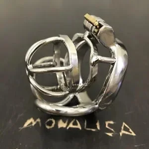 pornhint Pornhint Stainless Steel Male Chastity Cage Device Men Metal Lock Belt Anti-Off Clamp 291