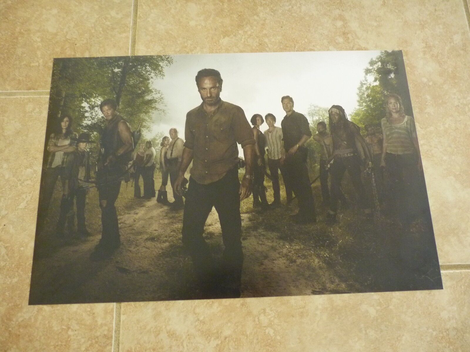 The Walking Dead Cast Promo Color 12x18 Photo Poster painting Picture--DAMAGE G1