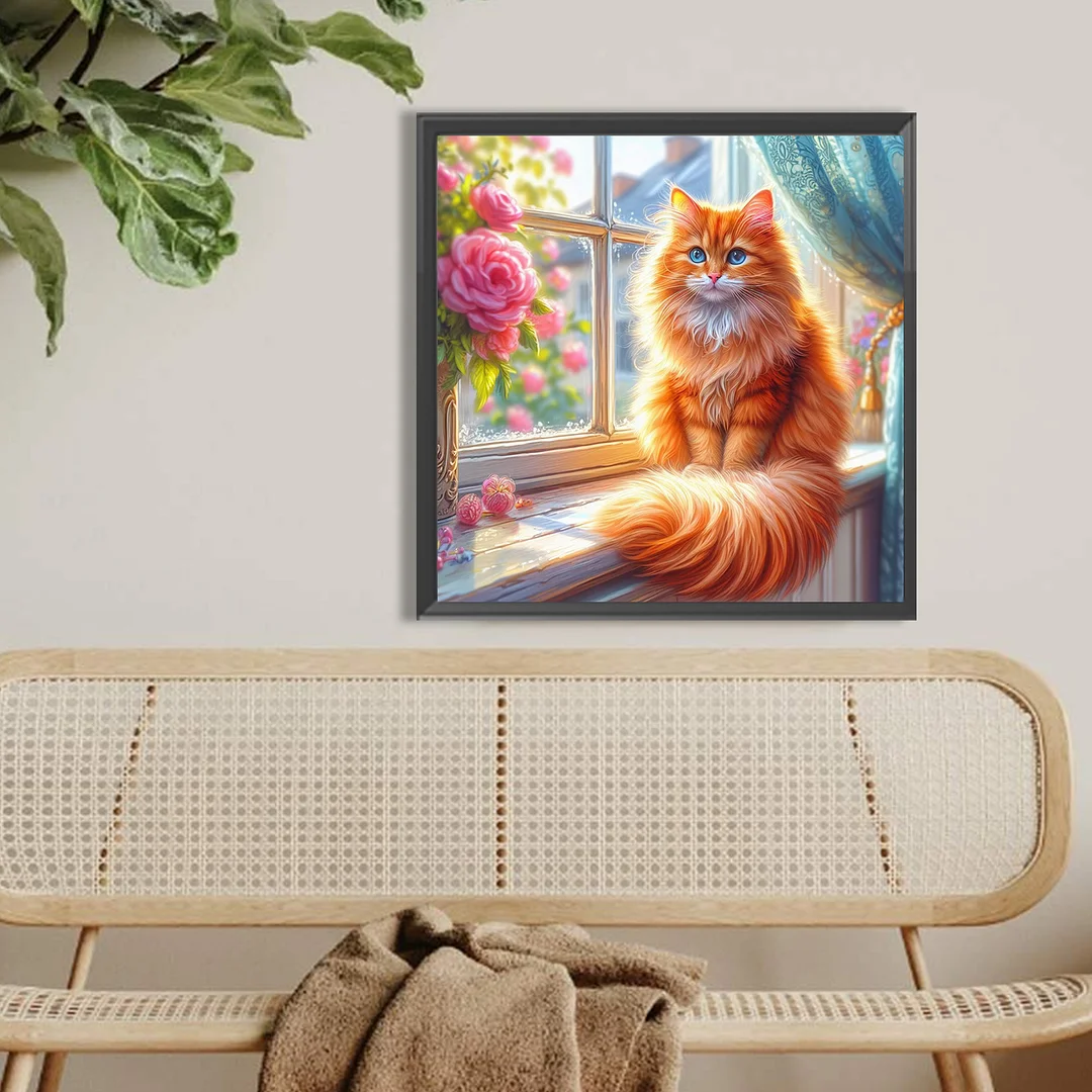 Diamond Painting - Full Round Drill - Cat(Canvas|Canvas|40*40cm)