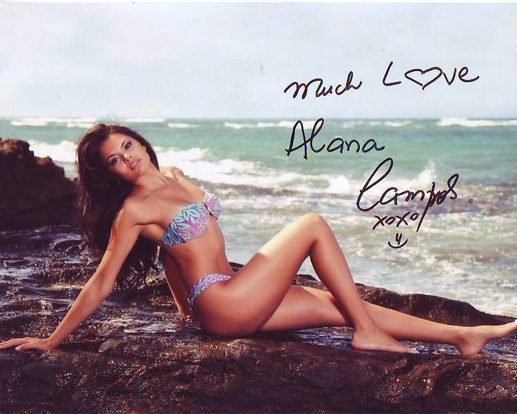 ALANA CAMPOS signed autographed SEXY BIKINI 8x10 Photo Poster painting