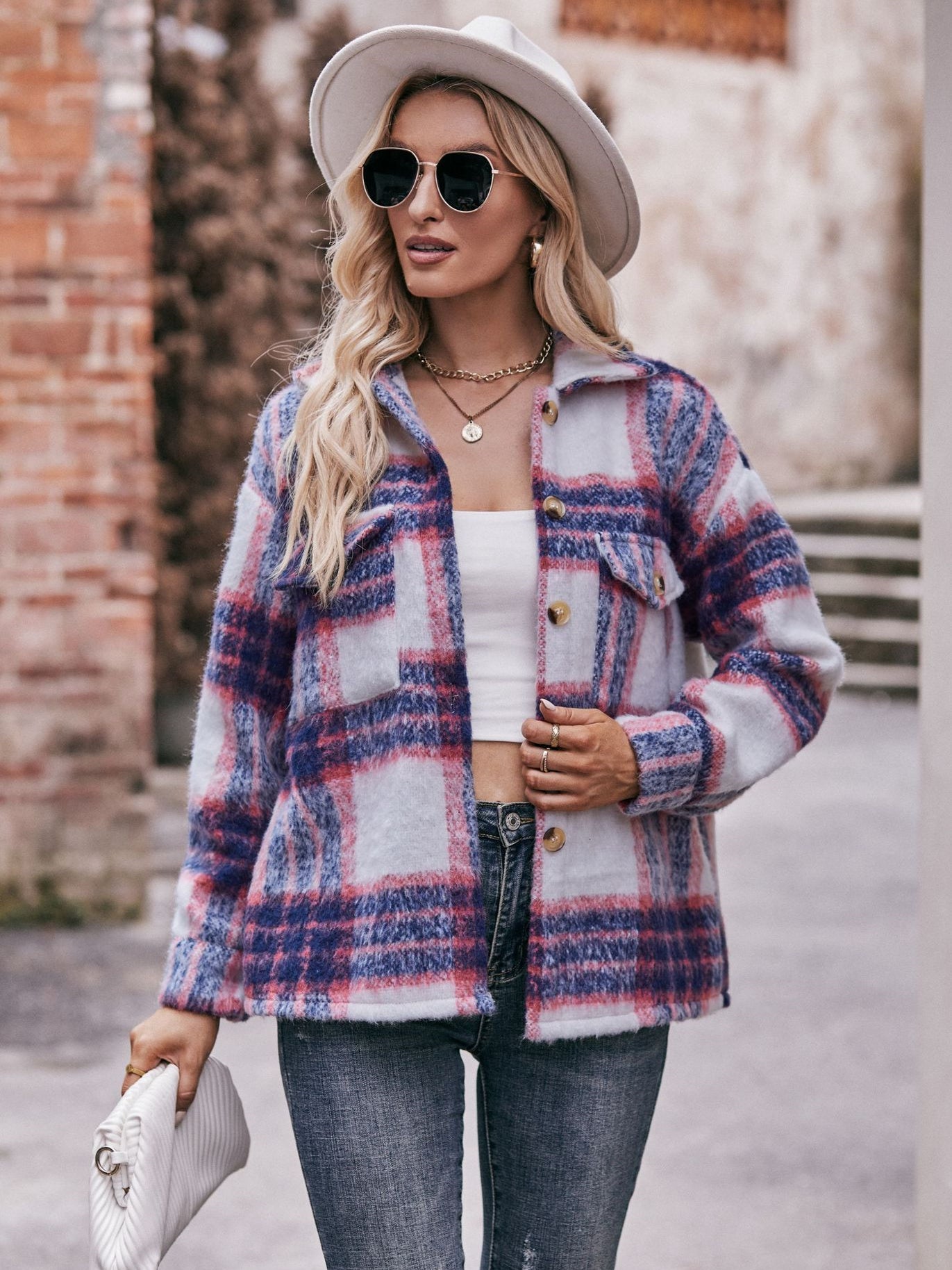 Women Long Sleeve V-neck Graphic Floral Printed Top