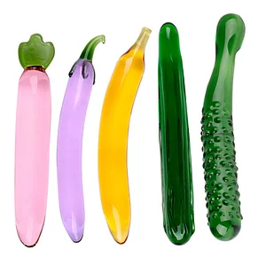 Glass Fruit Penis Female Masturbator & Anal Plug – Smooth Pyrex Glass Dildo