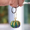 5pcs DIY Halloween Pumpkin Diamond Painting Double Sided Keychains