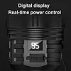 LED Mini Portable Flashlight USB Rechargeable Power Display Emergency Work Light