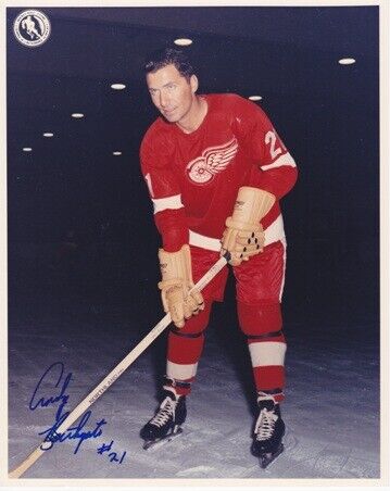 Andy Bathgate Signed - Autographed Detroit Red Wings 8x10 inch Photo Poster painting - COA