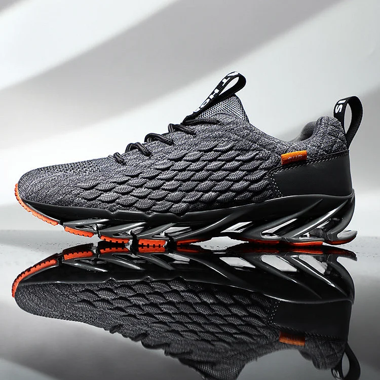 Men's Fish Scale Sneakers Mesh Breathable Sports Shoes