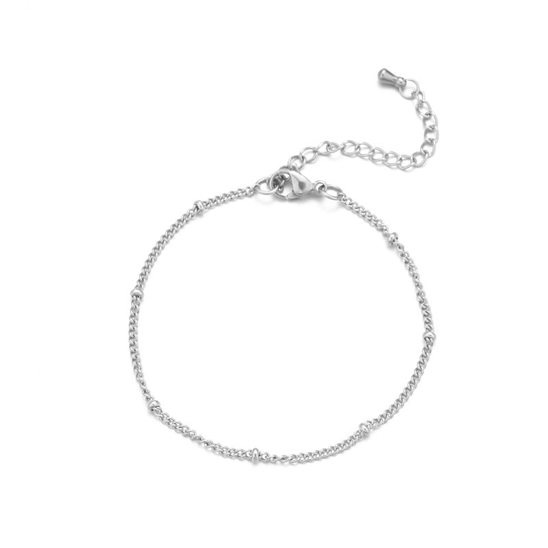 Women Minimalist Ellipse Geometric Stainless Steel Handmade Bracelets