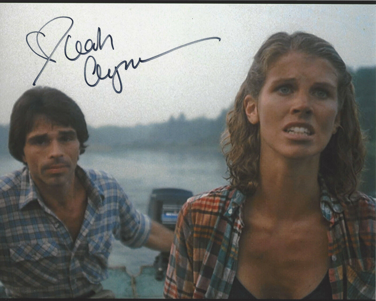 LEAH AYRES SIGNED AUTHENTIC 'THE BURNING' 8x10 MOVIE Photo Poster painting w/COA SEXY ACTRESS