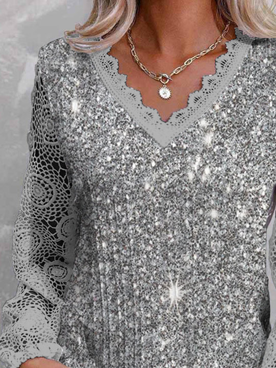 Women Half Sleeve V-neck Solid Color Dress