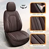 MINGBRON Car Seat Covers,Car Seat Protector Waterproof,Seat Covers Front Set, Car Seat Protectors,Automotive Seat Covers Fit for Most Cars Brown