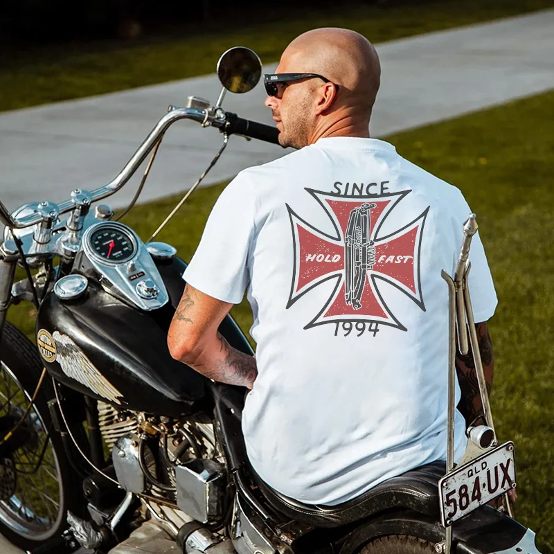 HOLD FAST SINCE 1994 White Print T-shirt