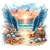 (Multi-Style) Love Shell Beach-11CT Stamped Cross Stitch 40*40cm/45*45cm tapestrymarket