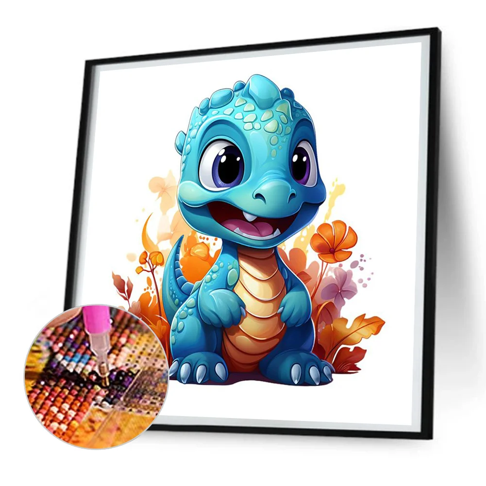 Full Round Diamond Painting 30*30cm - Little Dragon