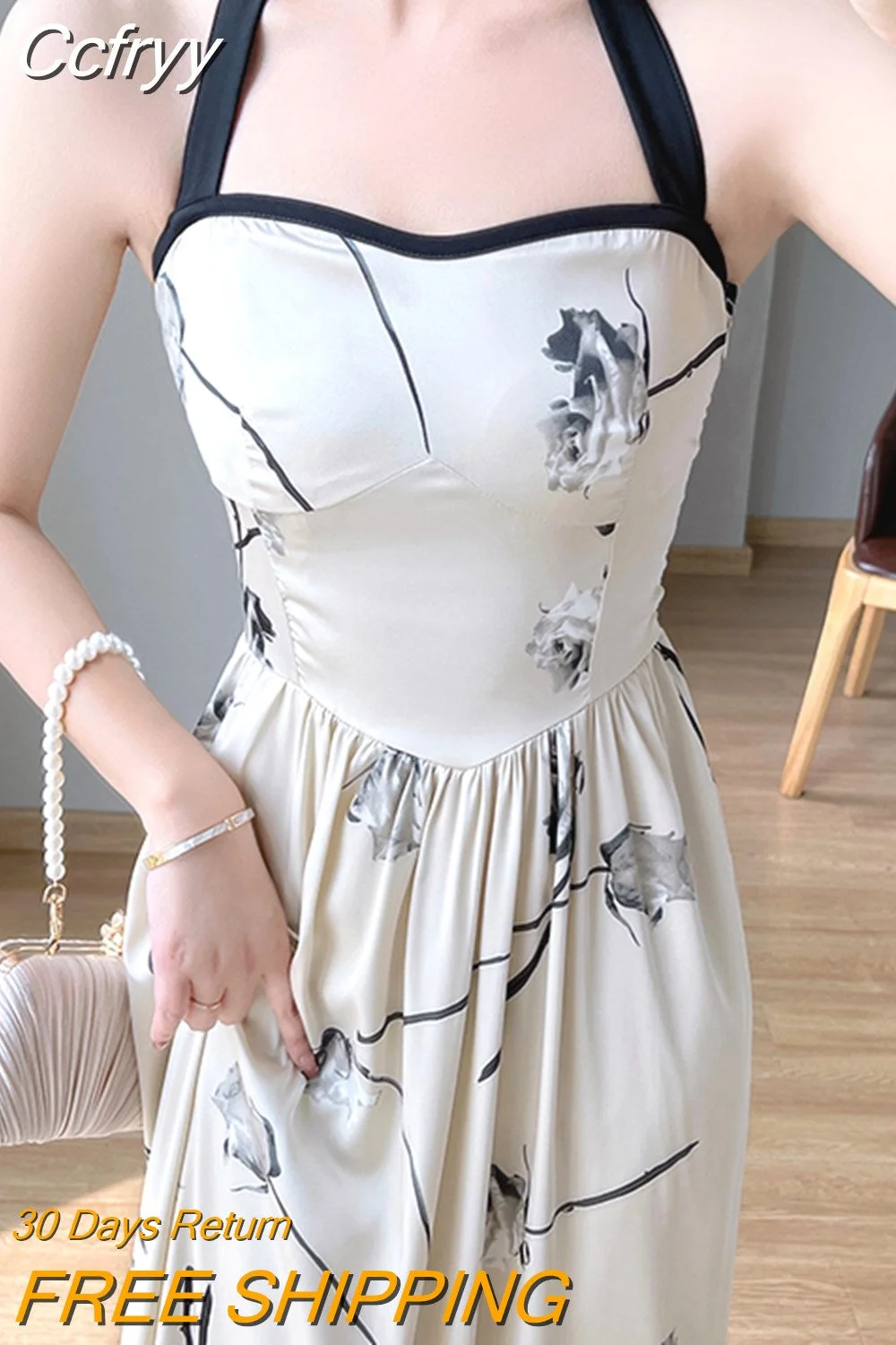 Huibahe Fashion Sexy Elegant Halter Stsrap Dress For Women Summer Fashion Designer Evening Dress Female Print Vestidos