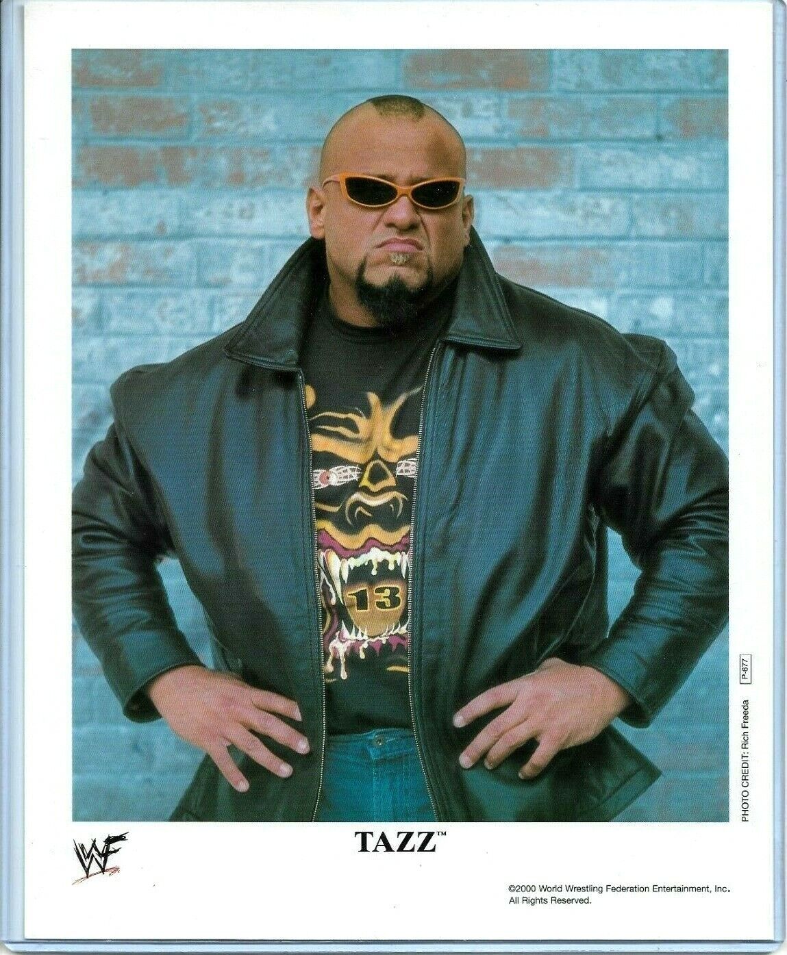 WWE TAZZ P-677 OFFICIAL LICENSED AUTHENTIC ORIGINAL 8X10 PROMO Photo Poster painting VERY RARE