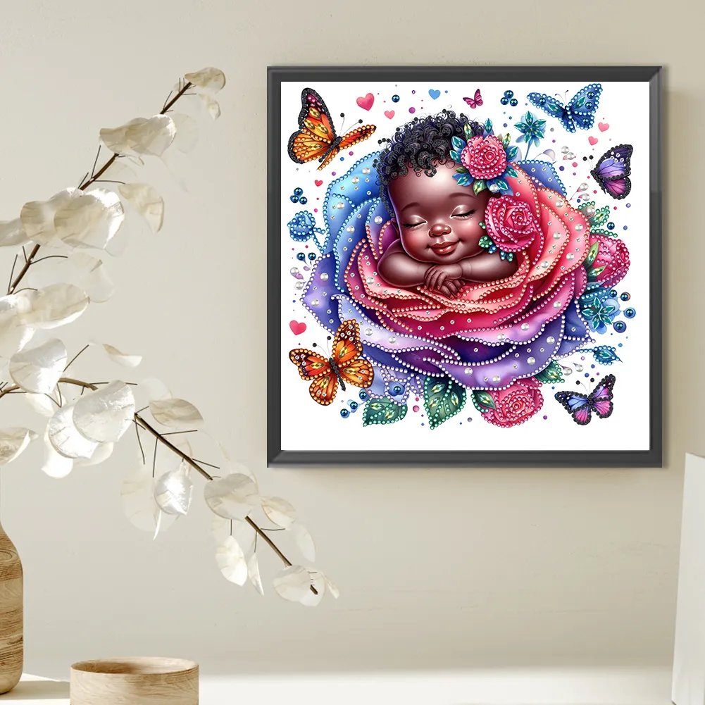 Diamond Painting - Partial Special Shaped Drill - Rose Child(Canvas|30*30cm)