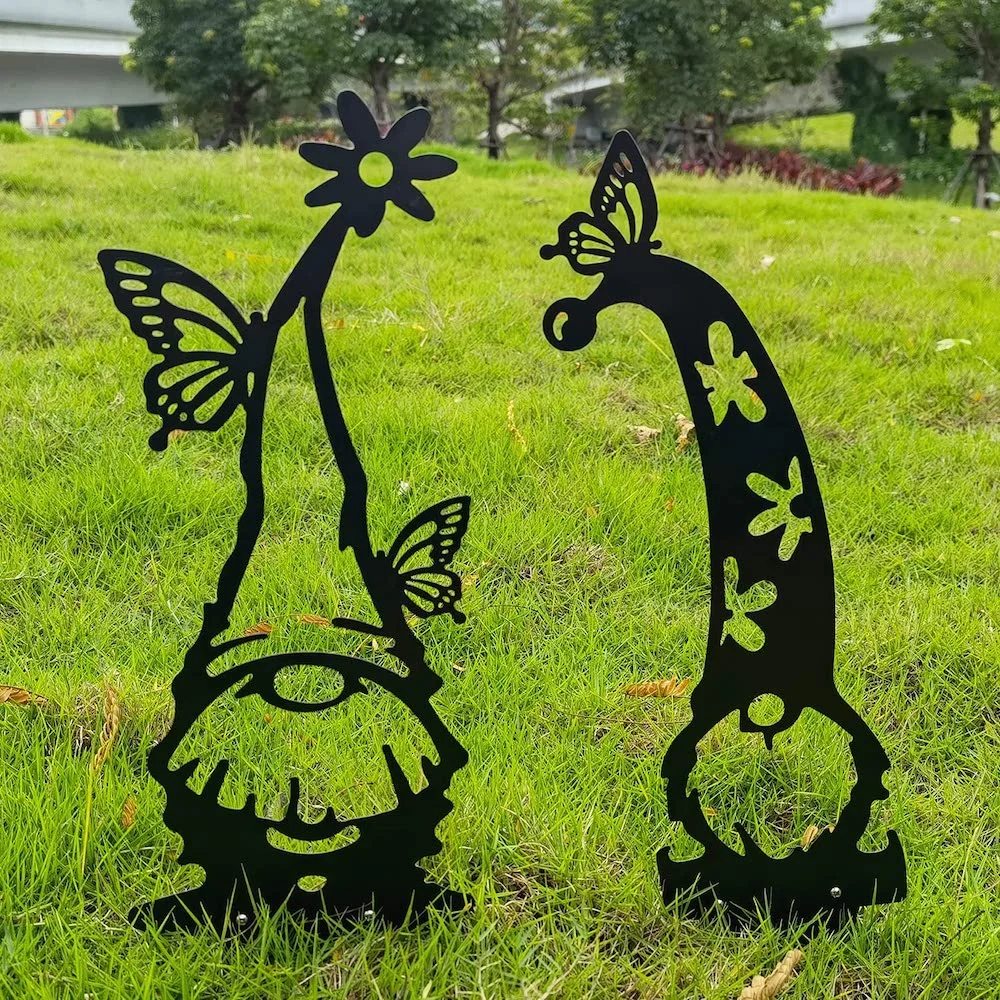 Garden Gnome Metal Silhouette