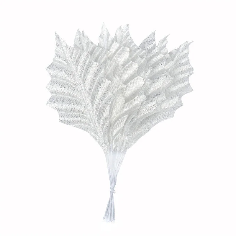 60pcs Artificial Silk Maple Gold Leaves Home Wedding Party Christmas Decoration Accessory Scrapbooking Fake Flower