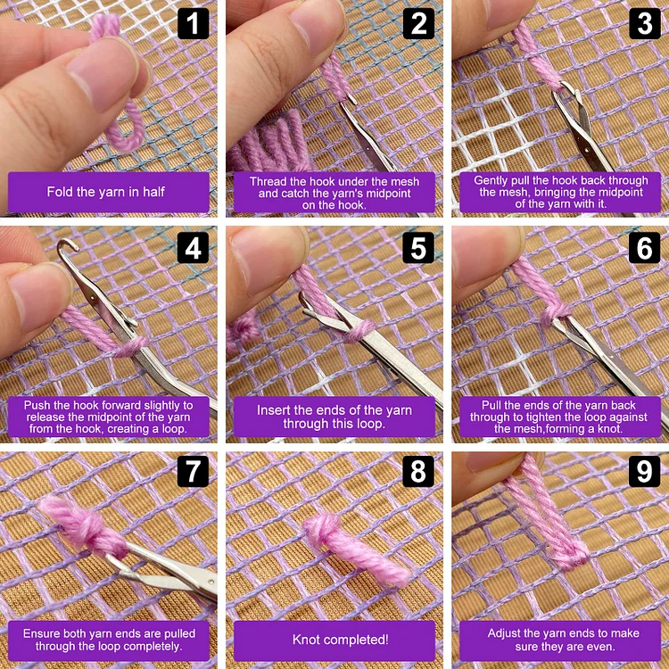 Personalized Custom Pillowcase Latch Hook Kit for Girlfriends