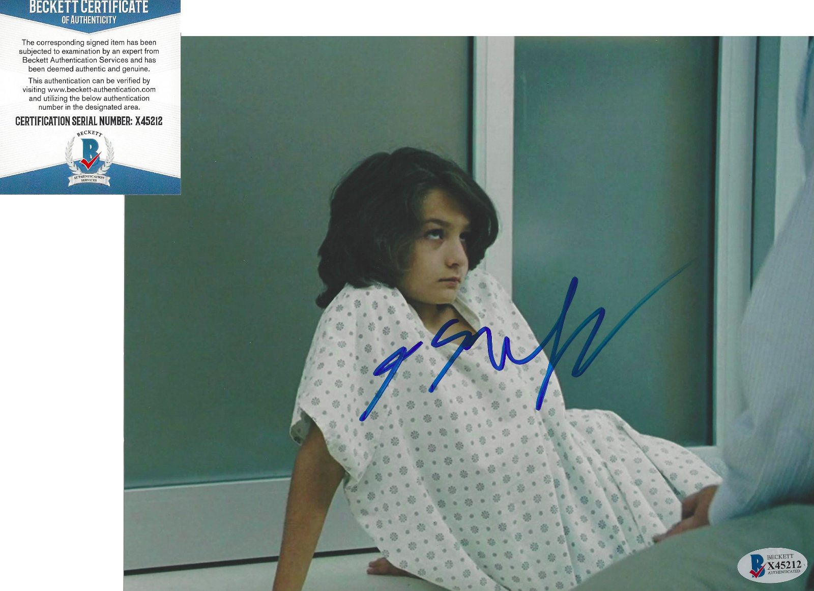 SUNNY SULJIC SIGNED 'THE KILLING OF A SACRED DEER' 8x10 Photo Poster painting C BECKETT COA BAS
